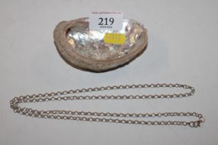 A 925 silver belcher link necklace, approx. 13gms