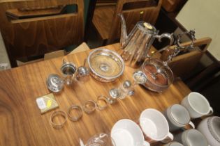 A quantity of various silver plated ware to includ