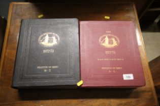 Two volumes of Lloyds register of ships AL and MZ