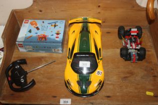 A remote control Maclaren together with a Lego mod