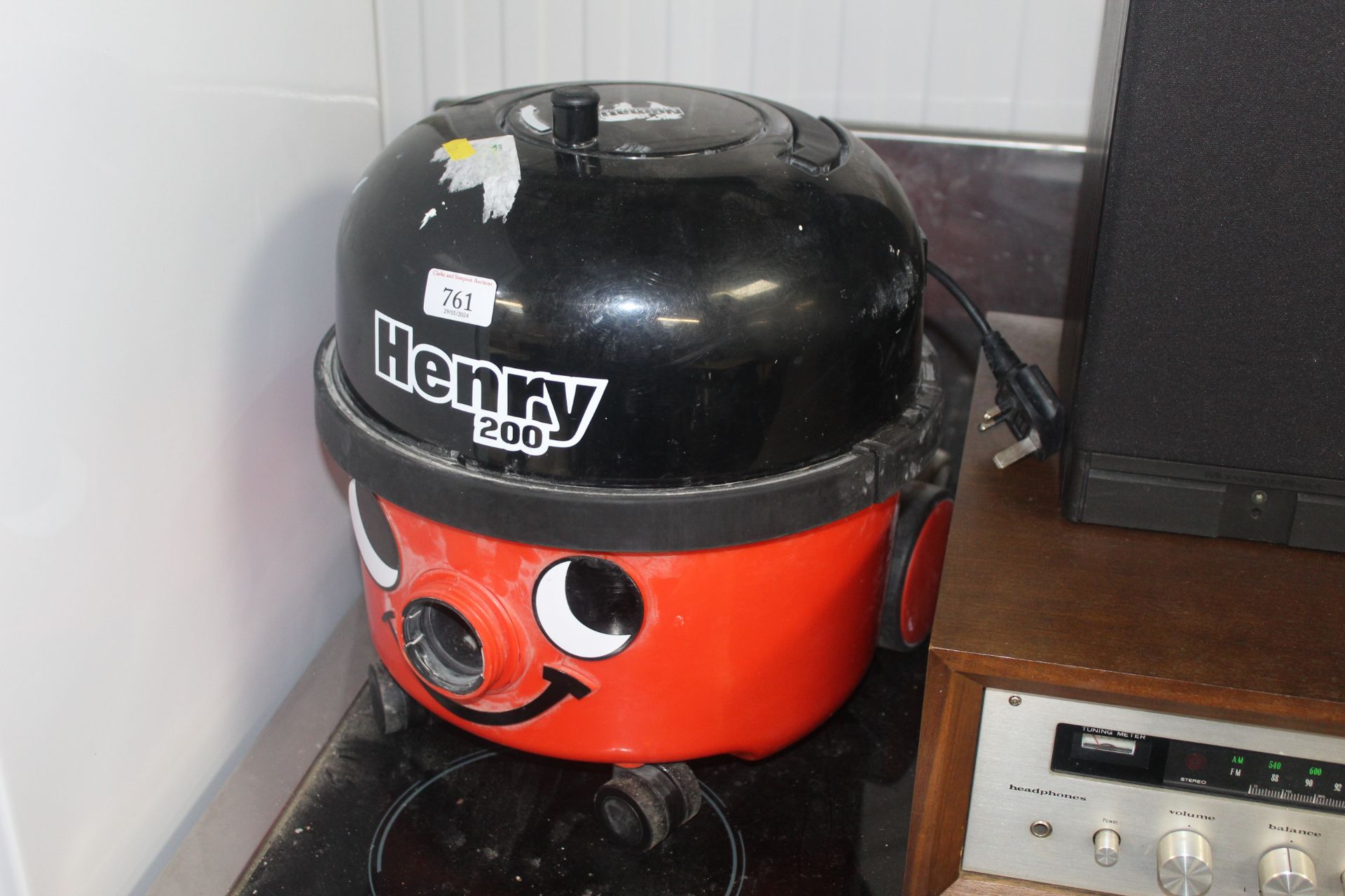 A Henry vacuum cleaner lacking attachments