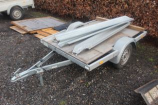 A Stema single axle car trailer to fit three motor