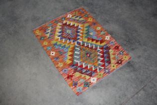 An approx. 2'11" x 2'2" Chobi Kelim rug
