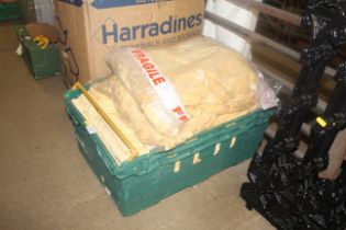 A crate containing various chamois leathers