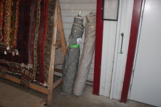 Two rolls of upholstery material