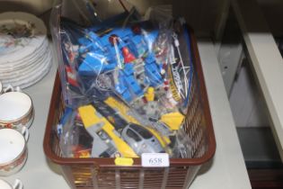 A box of Lego kits