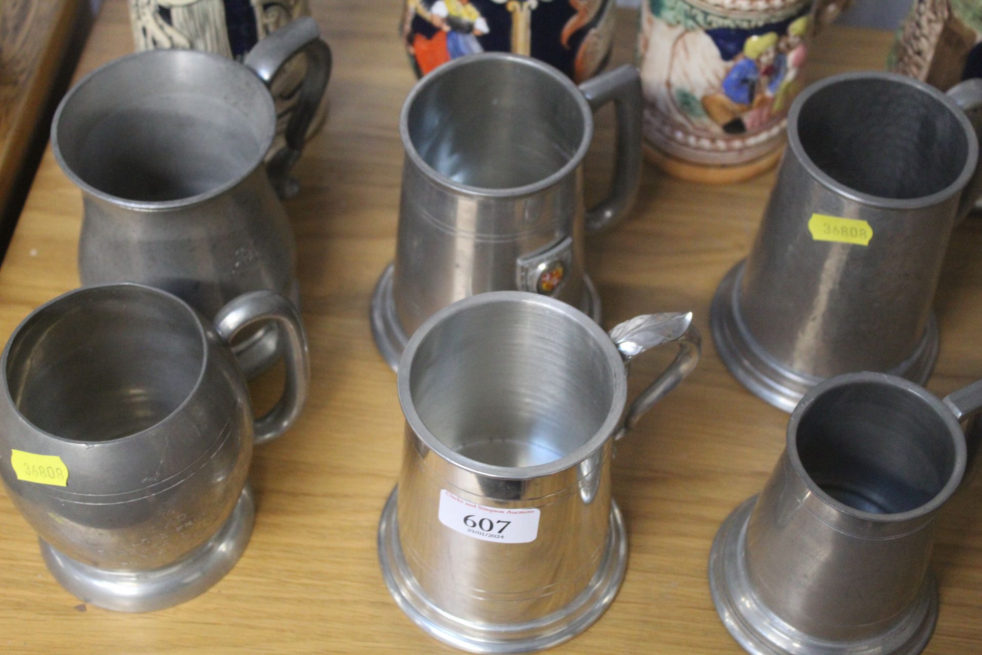 A collection of beer steins and pewter tankards - Image 4 of 4
