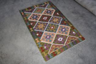 An approx. 5'2" x 3'2" Maimana Kelim rug