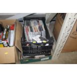 Two boxes of CDs