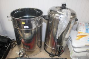 A Swann electric hot water urn and stainless steel
