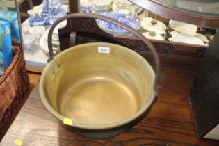 A brass preserve pan