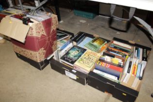 Four boxes of various books