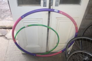 Two hula hoops