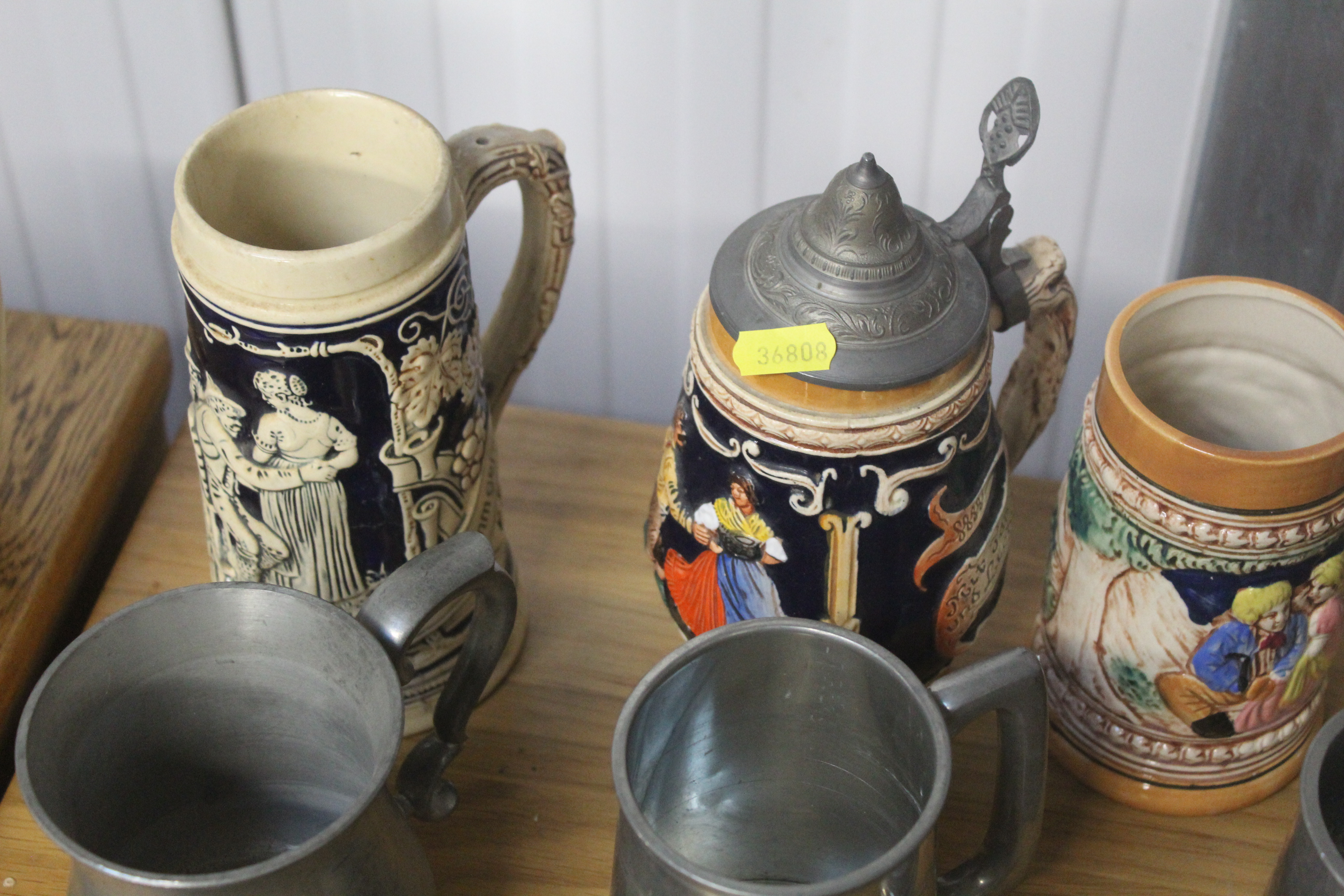A collection of beer steins and pewter tankards - Image 2 of 4