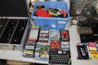 A Sinclair ZX Spectrum with a large quantity of va