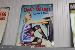 A reproduction Dad's garage advertising sign (208)