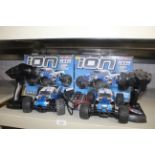 Two I-on radio controlled model cars