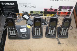 Four Panasonic cordless telephones