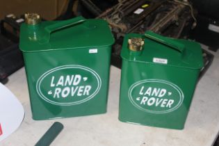 Two Land Rover petrol can style tins (211)