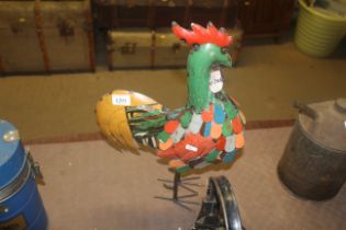 A recycled tin model in the form of a cockerel (13