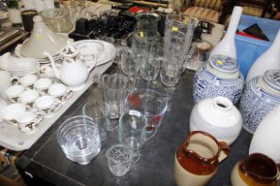 A quantity of various table glassware etc