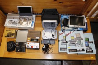 A collection of DVD players, Amstrad software, sca