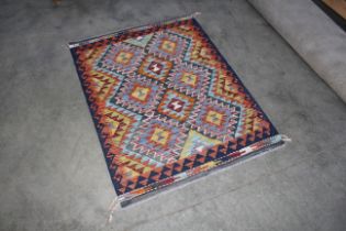 An approx. 4'9" x 3'5" Chobi Kelim rug