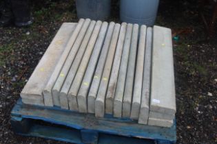 Seventeen bullnose driveway edging slabs 9approx.