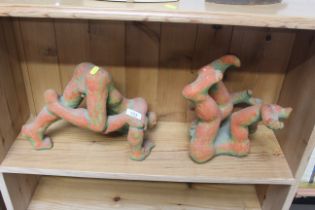 Two unusual pottery figures