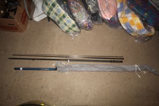 A three piece Omni carbon match fishing rod with r