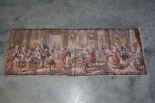 An approx. 4'5" x 1'8" French style tapestry