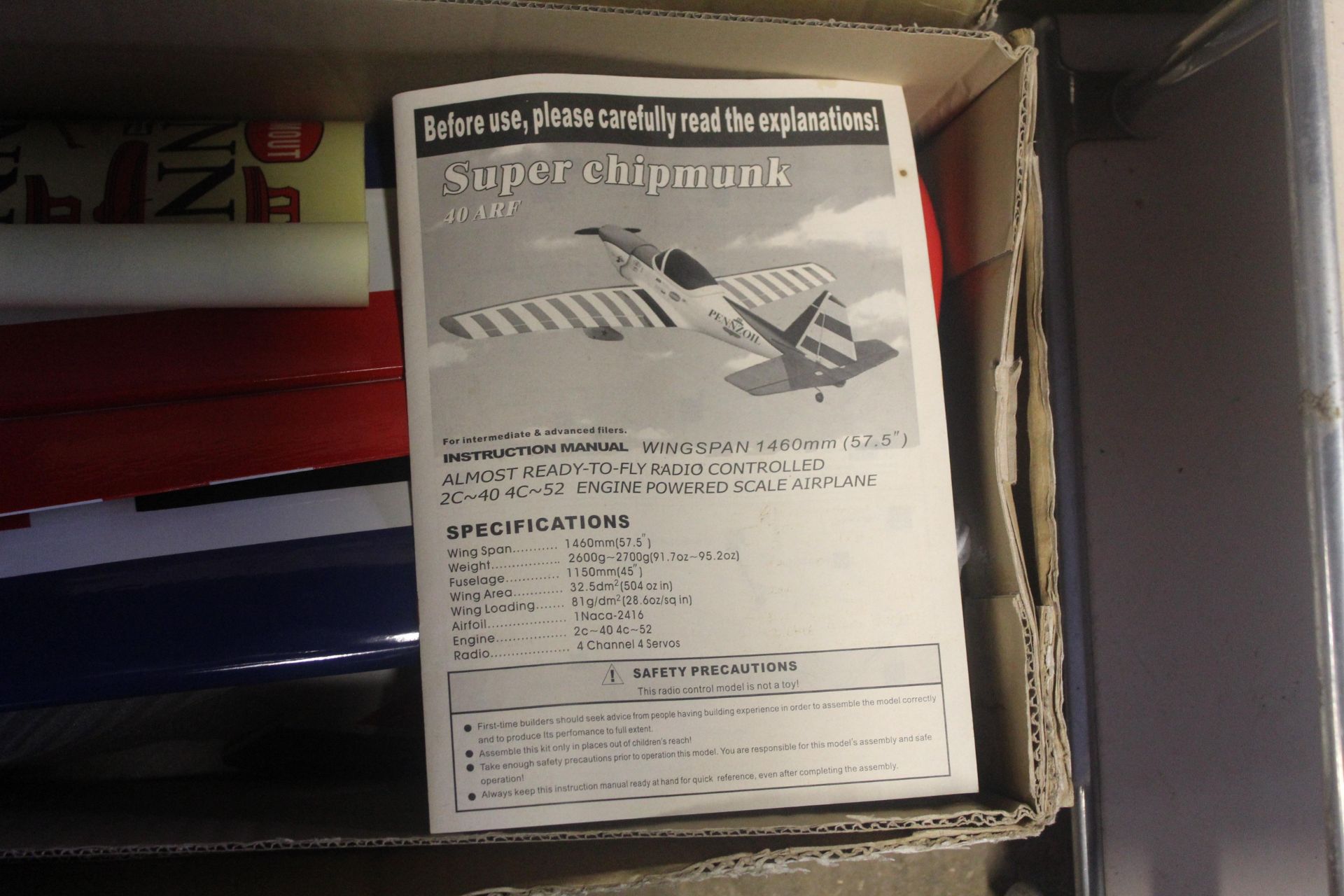 A Super Chipmunk model plane with instruction guid - Image 2 of 2
