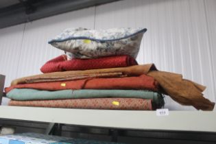 A collection of upholstery fabric