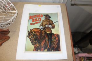 A collection of prints including 'Buffalo Bill's W