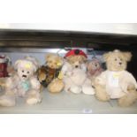 A collection of hand made limited edition bears