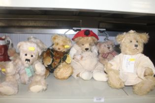 A collection of hand made limited edition bears