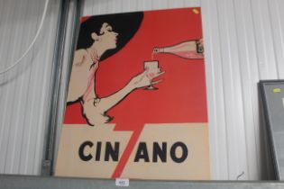 A reproduction Cinzano advertising print