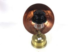 A brass and copper Tilley lamp bowl heater