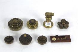 A brass 2lb bell weight and a large collection of
