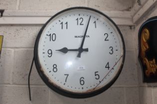 A large Magneta Factory clock AF