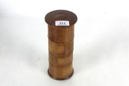 A 19th Century sycamore four tier spice tower