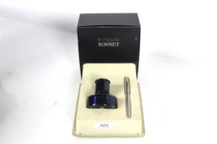 A Parker Sonnet cased pen and ink set