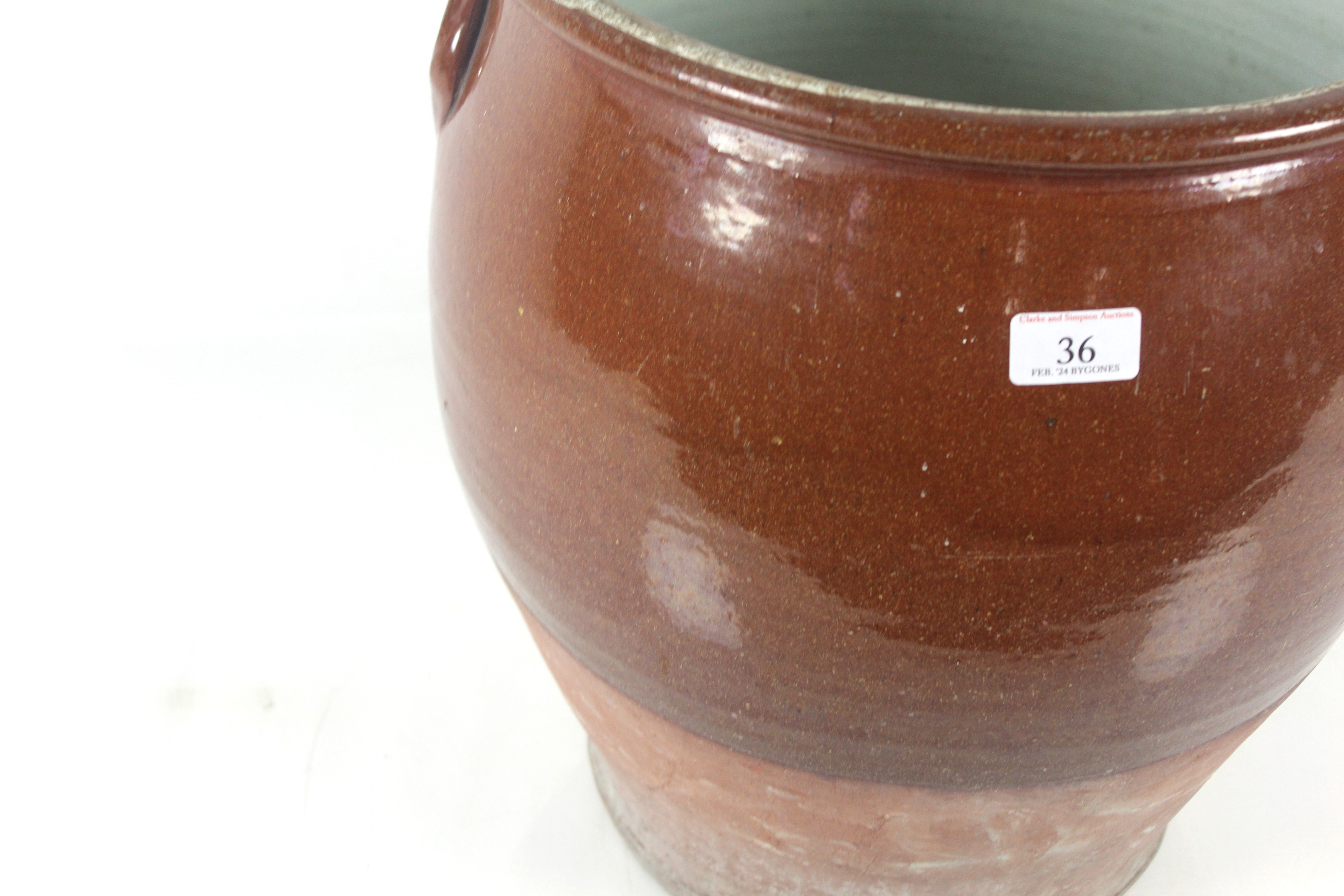 A large 19th Century salt glazed pot - Image 4 of 10