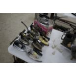 Eight various vintage electric irons - sold as col