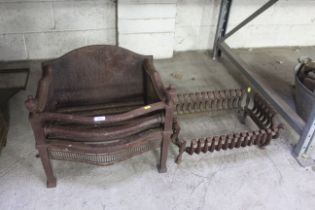 Two cast iron fire grates