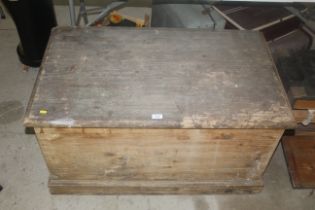 A large pine blanket box