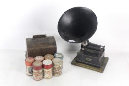 A Charles Edison Gem phonograph in box, with seven