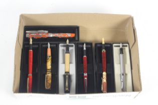 Seven various boxed fountain pens