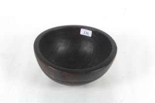 A 19th Century elm circular wooden bowl