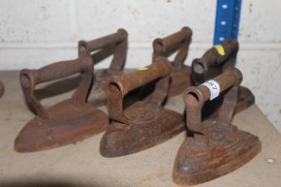 Six various flat irons